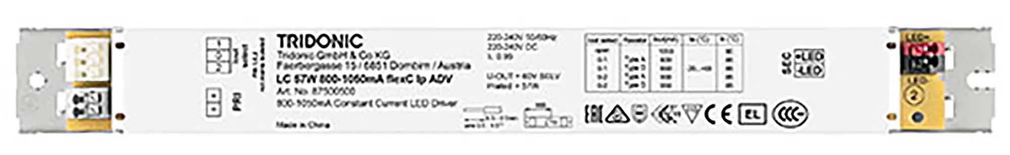 57W 800-1050mA fixC SR SNC ESSENCE Constant Current LED Driver 87500500  Tridonic LC